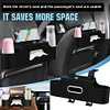4-In-1 Car Seat Back Storage Bag with Tissue Cup Holder Hanging Hooks Organizer