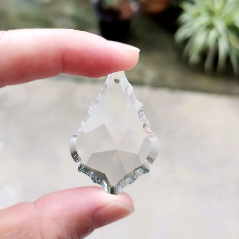 5pcs 38mm Crystal Suncatcher Chandelier Prism Parts Clear Hanging Pendant Home Wedding Window Xmas Decor Figurine Craft