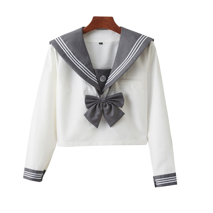 White Long Sleeves School Uniform Cosplay Costume