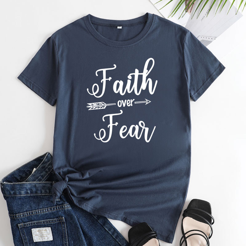 Faith Over Fear Women's Cotton T-Shirt | ARKGET