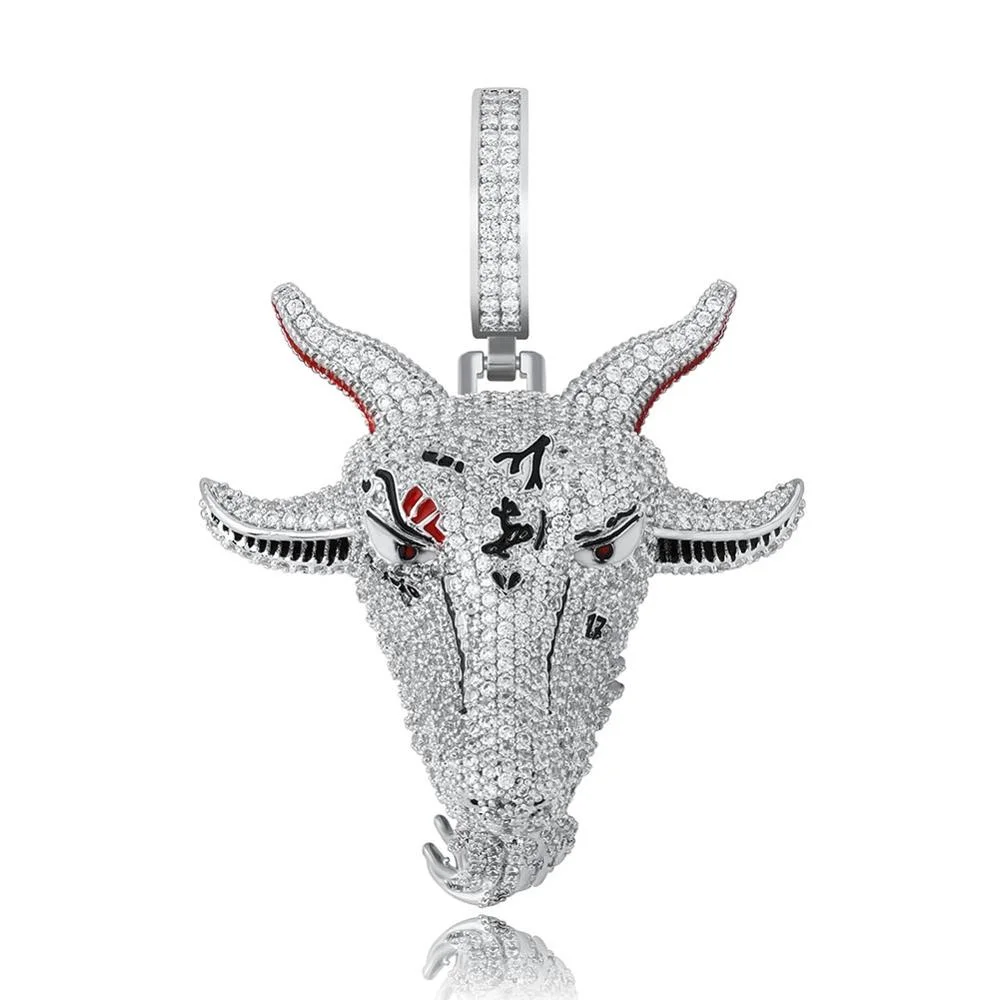 Hip Hop Goat Iced Out Men Pendant-VESSFUL