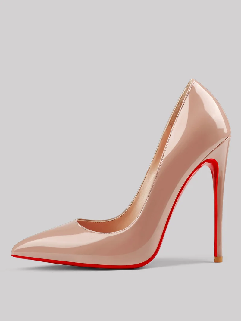 120mm Women's Party Daily Red Bottom High Heels Patent Pumps