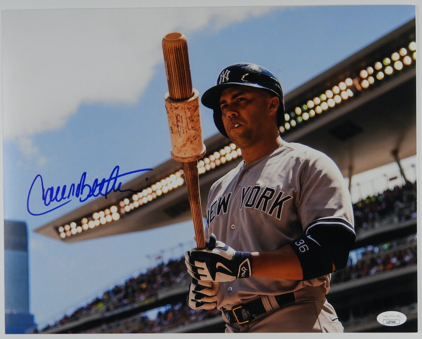 Carlos Beltran JSA Autograph Signed 11 x 14 Photo Poster painting New York Yankees Baseball