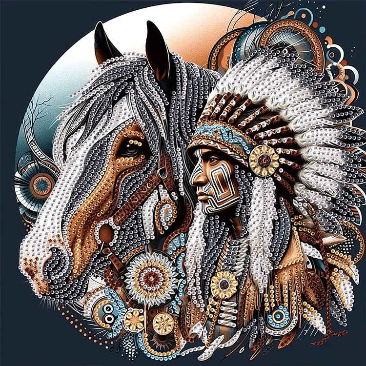 Indians 30*30cm (Canvas) Special Shaped Drill Diamond Painting gbfke