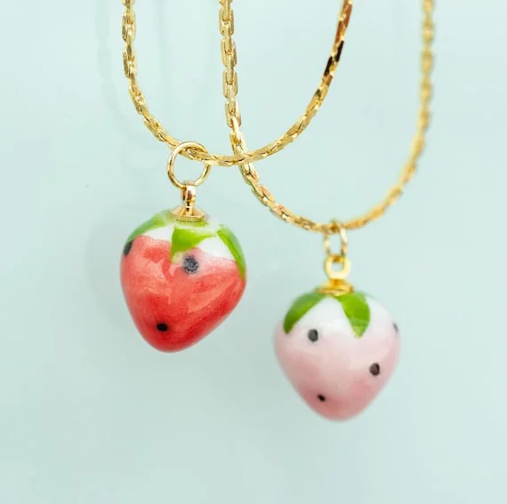 Strawberry Necklace Fruit Necklace