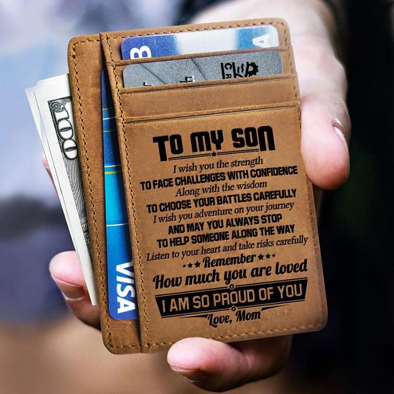 Unique Gift Mom To Son - Listen To Your Heart And Take Risks Carefully - Card Wallet