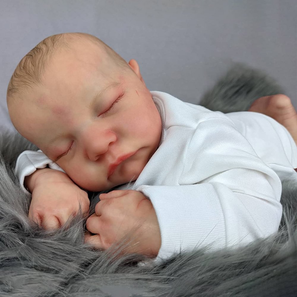 12" Weighted Body Lifelike Cute Handmade Newborn Baby Doll Boy Harrison, Gift for Kids