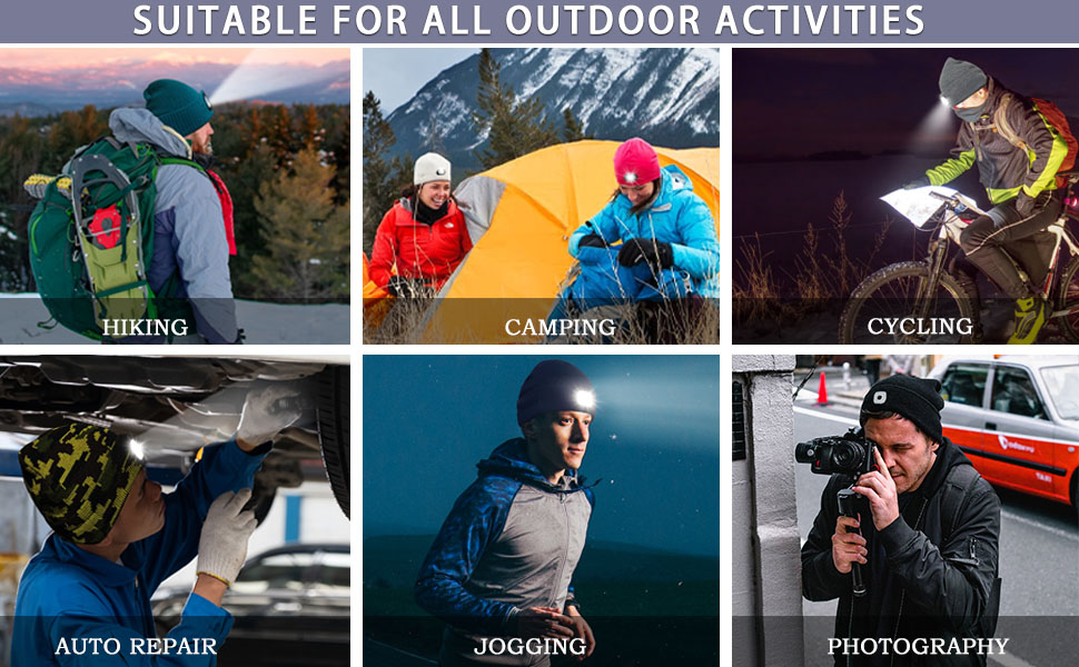 led beanie hat with light