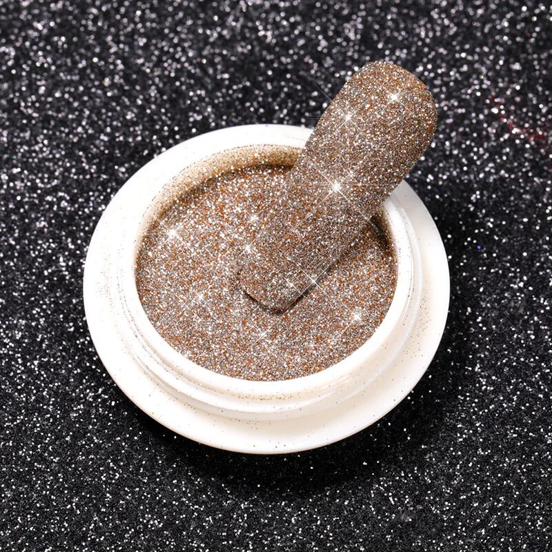 1Box Reflective Glitter Powder For Nails Iridescent Flakes Sequins Pigment Dust Manicures Decoration Chrome Pigment Polish Gel-Nail Inspo