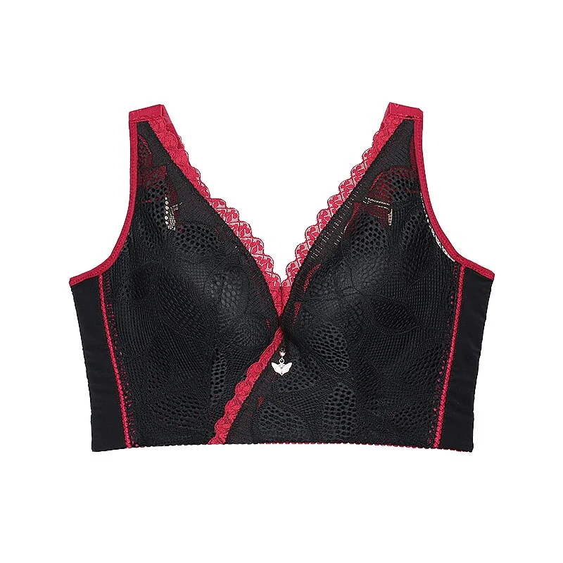 FallSweet Lace Long Line Bra Plus Size Sexy Lingerie Wire Free Women Underwear with Padded Push UP Brassiere Femme