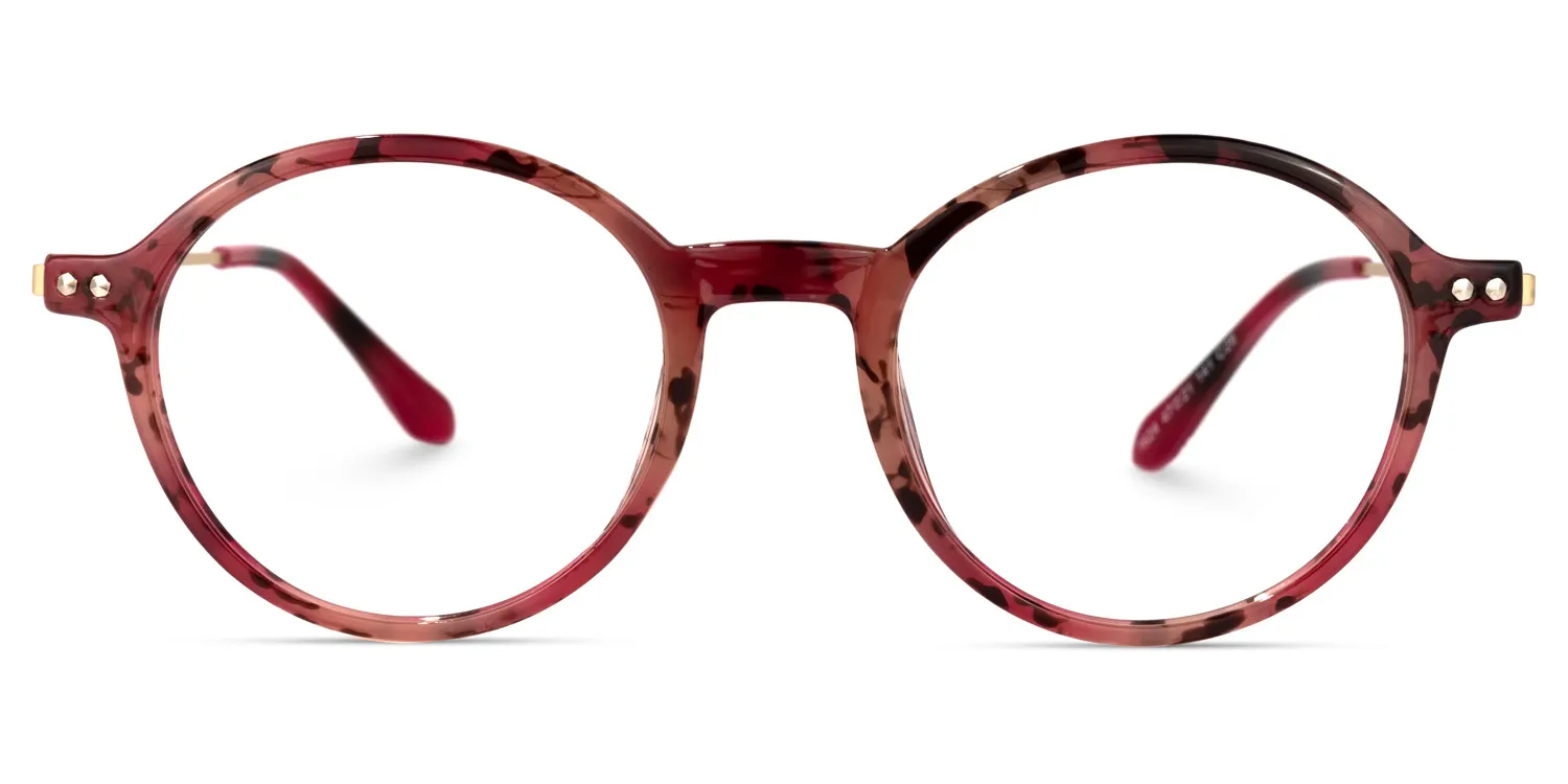 Tabitha Rot-Tortoise Rund Brille Rot-Tortoise