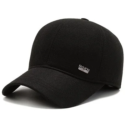 Hat Man Winter Autumn Cap Middle-aged Elderly Dad Hat Grandfather Hat Winter Leisure Tab Baseball Cap Warm Dad Hats New