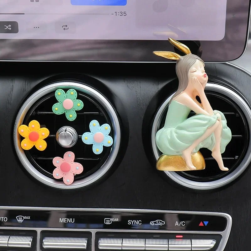 Fashion Resin Elf Car Aroma Air Conditioning Car Air Outlet Clip Creative Car Air Freshener
