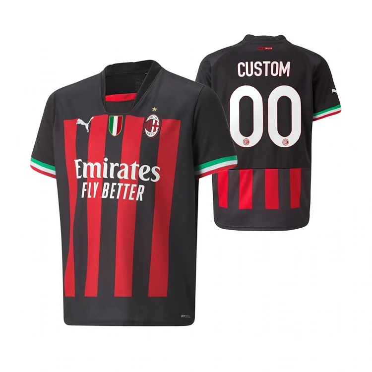 AC Milan Home Shirt Kit Kids & Junior 2022-2023 ( Printing Your Name )