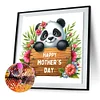 Diamond Painting -5D Full Round Drill Panda Mothers Day Slogan