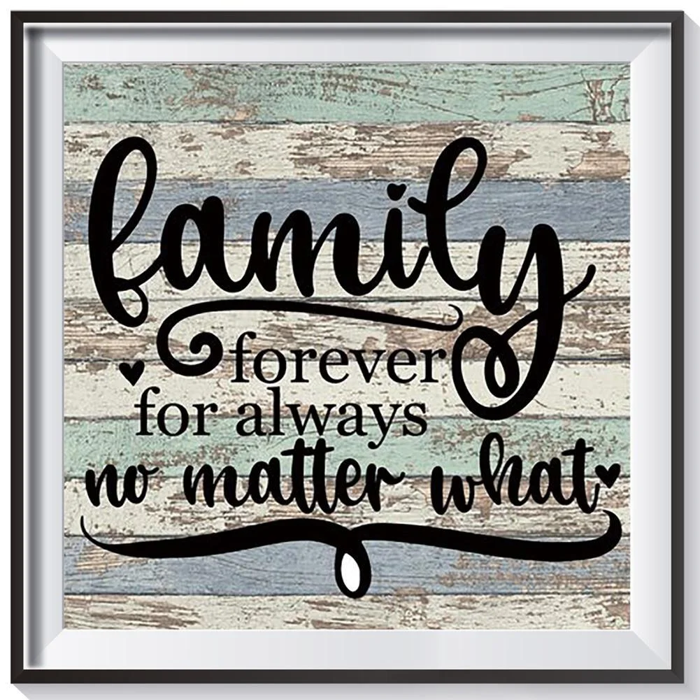 Diamond Painting - Full Round Drill - Family Saying(30*30cm)