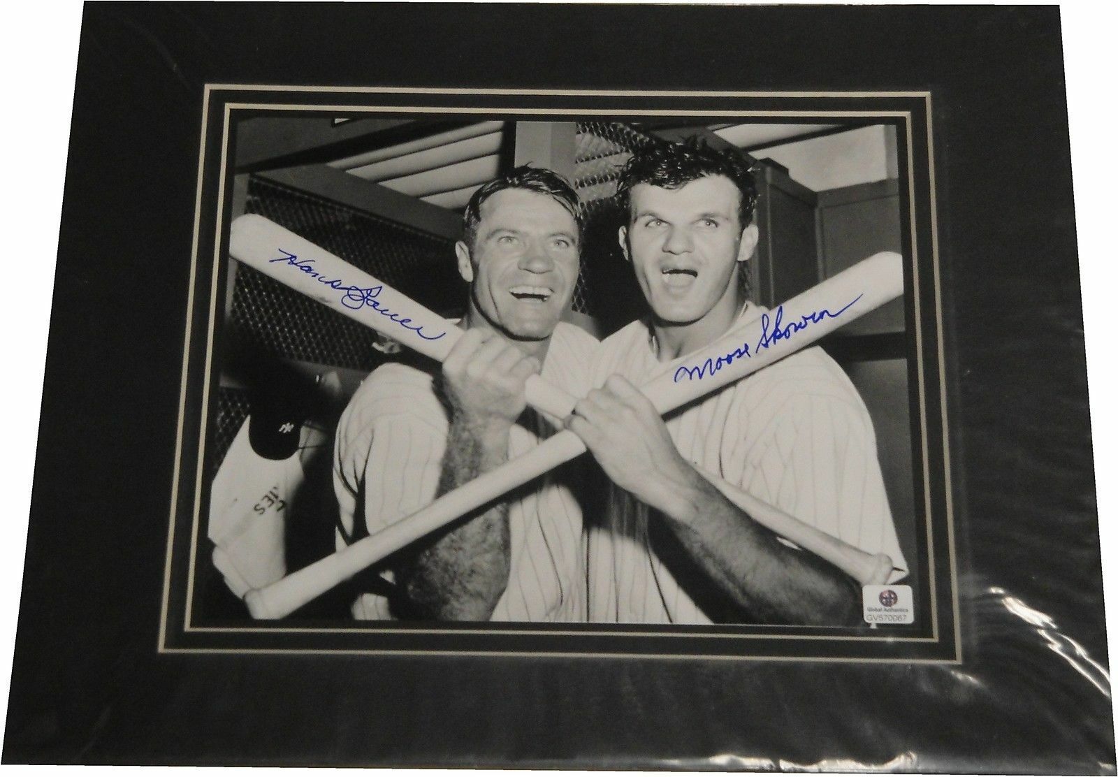 Moose Skowron & Hank Bauer Signed Autographed matted 8x10 Photo Poster painting NY Yankees GA