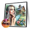 Diamond Painting-DIY Full Round Drill Garden Butterfly Fairy