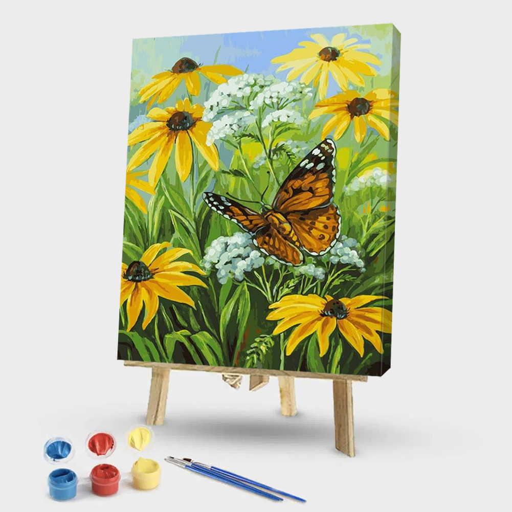 

40*50CM - Paint By Numbers - Butterfly Flower, 501 Original