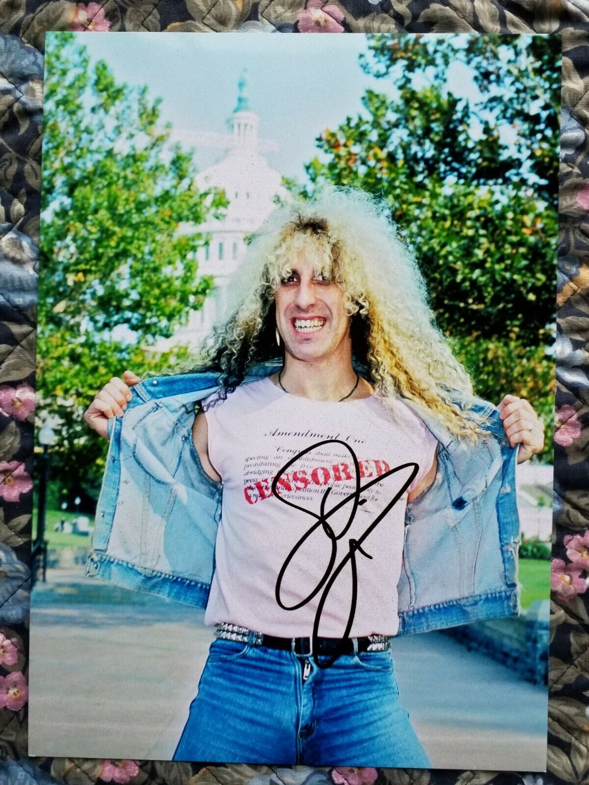 DEE SNIDER TWISTED SISTER HEAVY METAL AUTHENTIC SIGNED AUTOGRAPH 8.2X11.5 Photo Poster painting