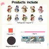 10PCS DIY Pearl Diamond Painting Christmas Fridge Magnets, Sparkling Rhinestone Refrigerator Magnet Craft Kit for Home Decor & Gifts
