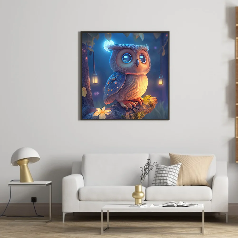 Diamond Painting - Full Round Drill - Owl(Canvas|30*30cm)