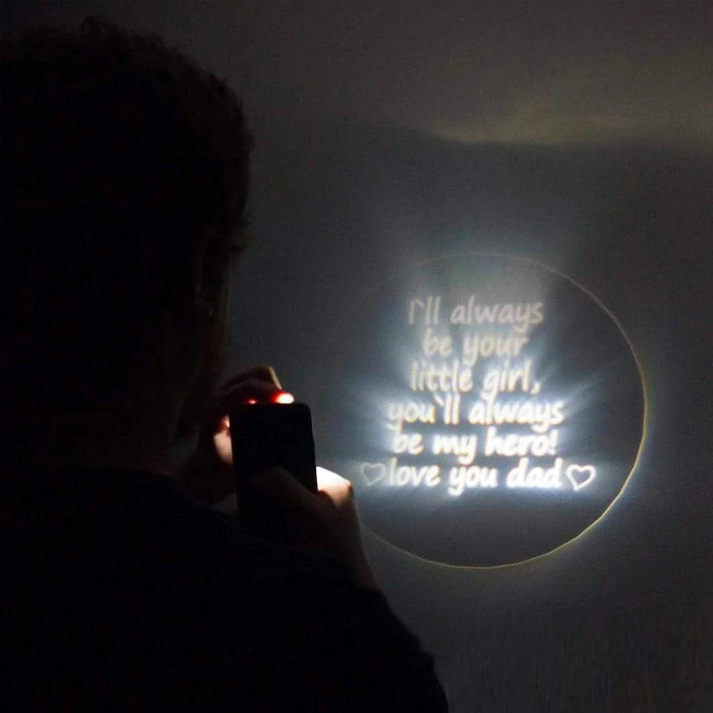 Best Father's Day Gift Projector Custom Personalized Circle Photo Keychain wetirmss