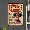 Cowboy - Vintage Metal Signs - 20*30cm/30*40cm - Western