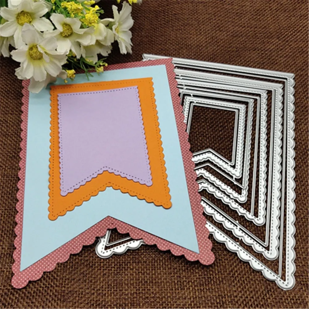 10 Layer label frame card Cutting Dies Stencils For DIY Scrapbooking Decorative Embossing Handcraft Die Cutting Template