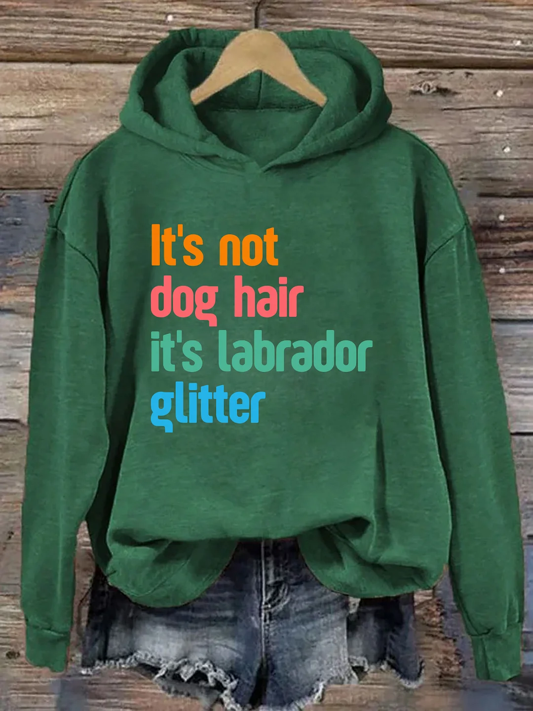 It's Not Dog Hair It's A Labrador Glitter Hoodie