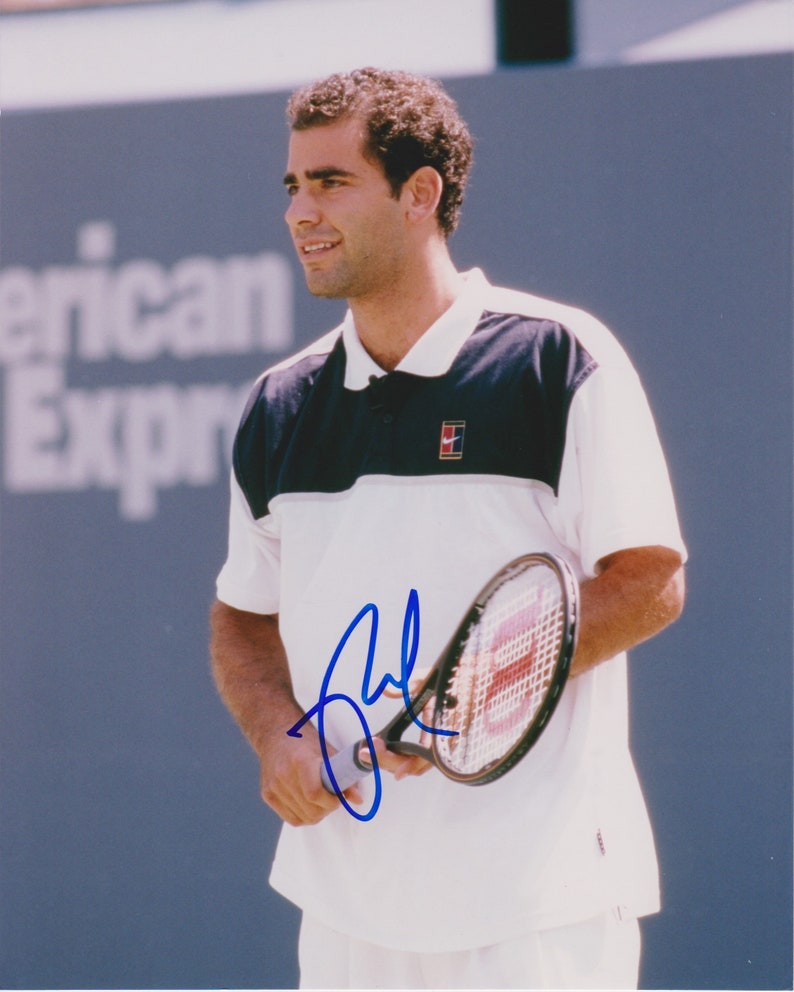 Pete Sampras Signed Autographed Glossy 8x10 Photo Poster painting - COA Matching Holograms