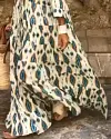 Casual Printed Long Sleeve Loose Dress