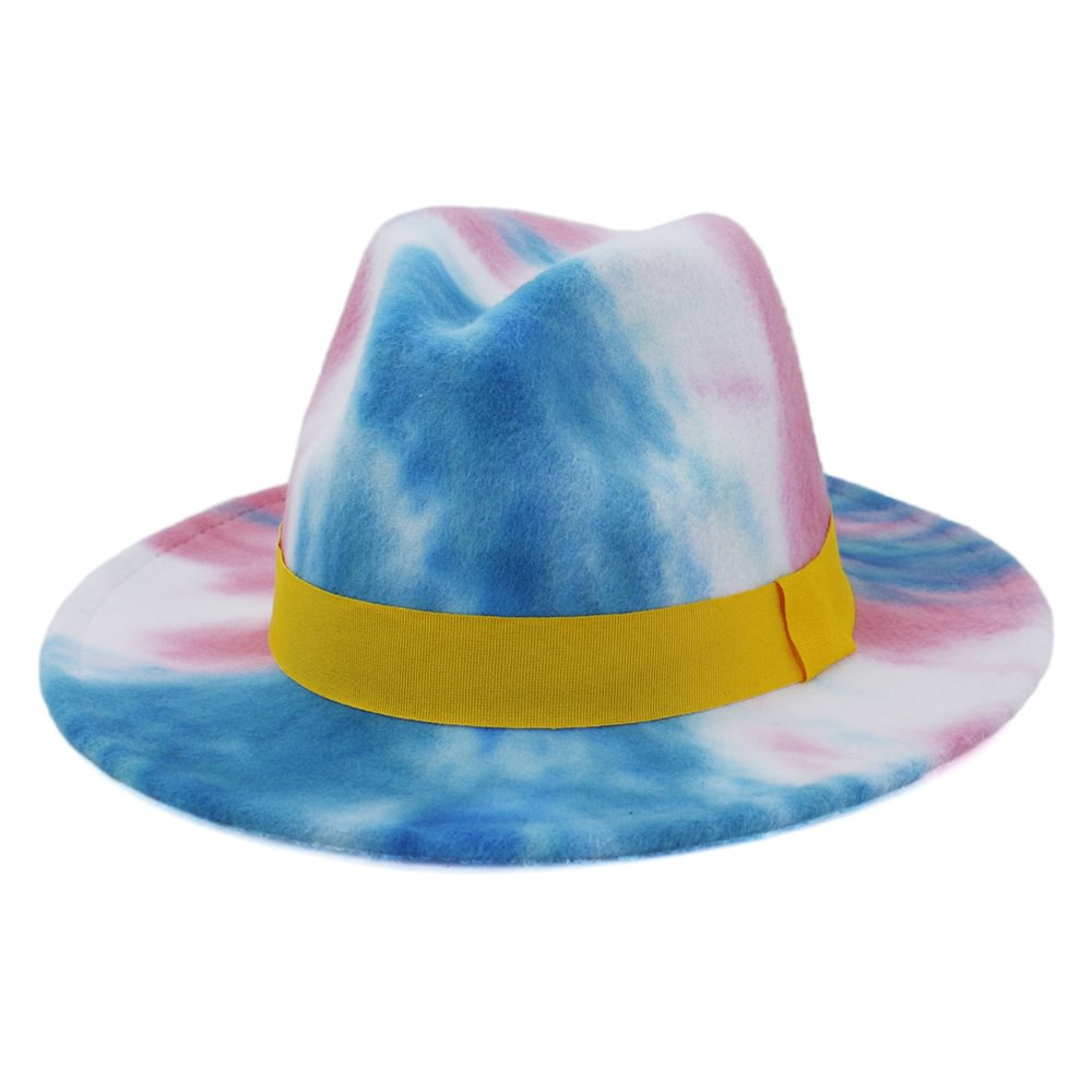 Tie-Dye Fedora - Lake Blue