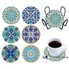 6pcs/set DIY Diamond Painting Special Shape Coaster with Holder Kits(Mandara)