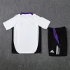 Kids Kit Real Madrid 24-25 Short-sleeve Tracksuit White with purple Chandal