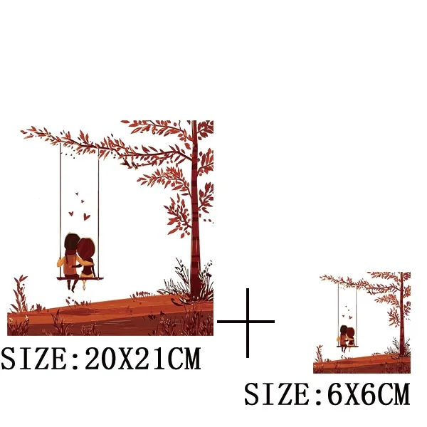 Beautiful Tree Thermal Stickers On T-shirt DIY Washable Iron On Transfer For Clothing Pretty Design On Woman Clothes Patch Decor