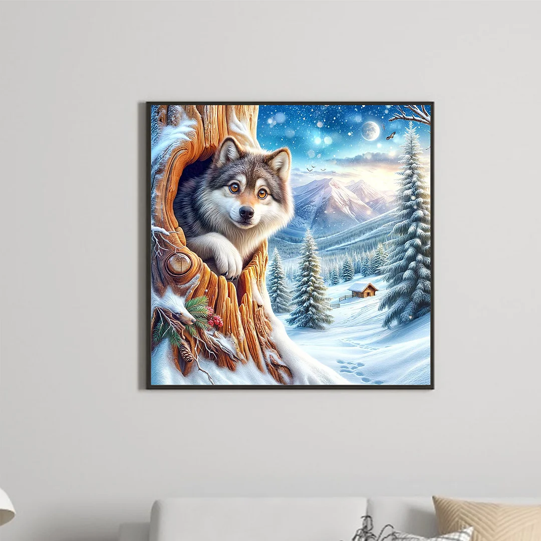 Diamond Painting - Full Round Drill - Wolf(Canvas|40*40cm)