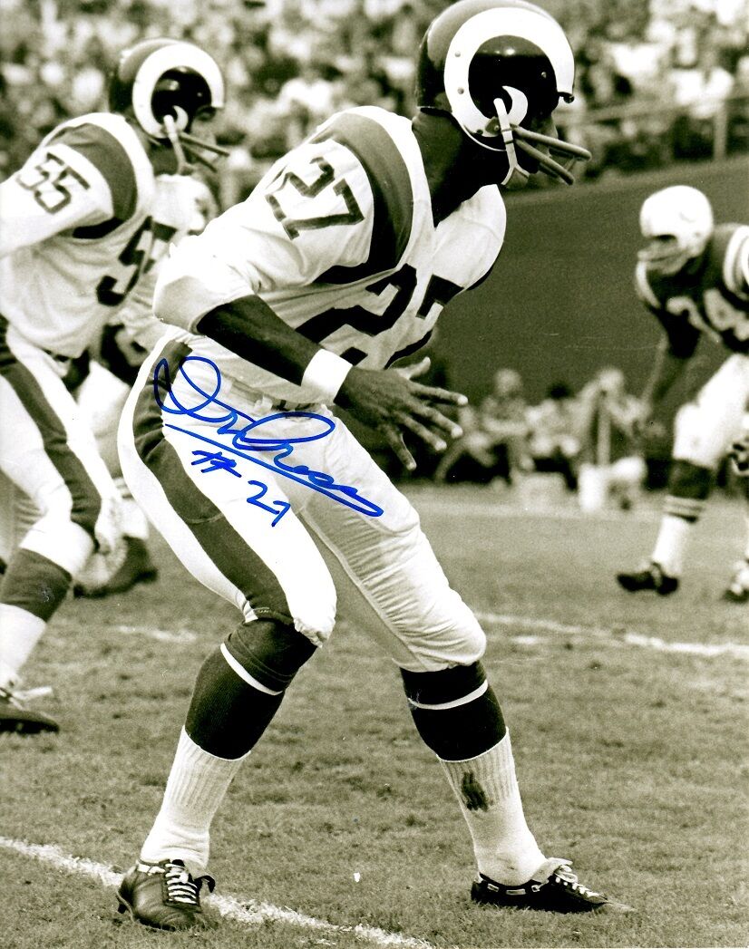 Autographed IRV CROSS Los Angeles Rams 8x10 Photo Poster painting w/COA