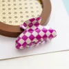 Colorful Chessboard Hair Clip Claw
