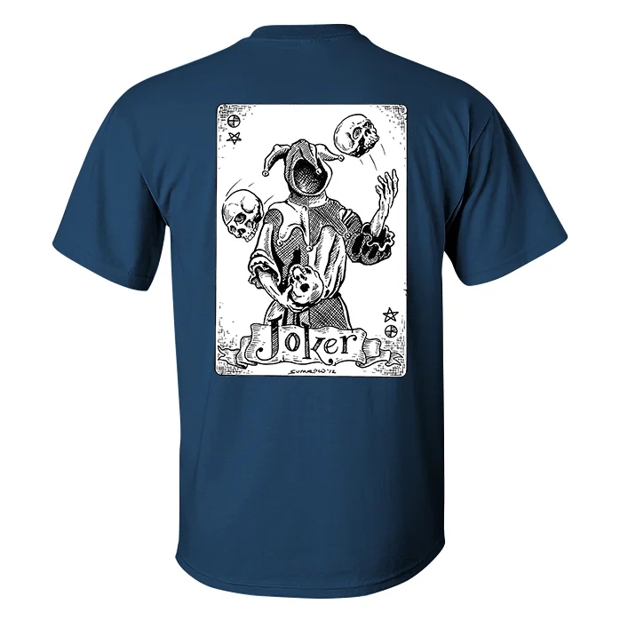 Joker Skull Print Men's T-shirt