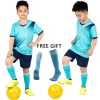 2023 Kids Football Uniforms Boys Girl Soccer Sports Uniform Custom Boys Football Jersey tracksuit children's football suit Socks