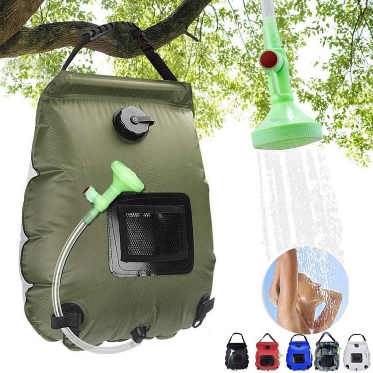 20L/5 Gallons Solar Outdoor Camping Shower Bag, Heated Portable Shower Bag - tree - Codlins