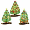 3D Double Sided Drills Diamond Painting Xmas Tree DIY Special Shaped Desk Ornament Kits