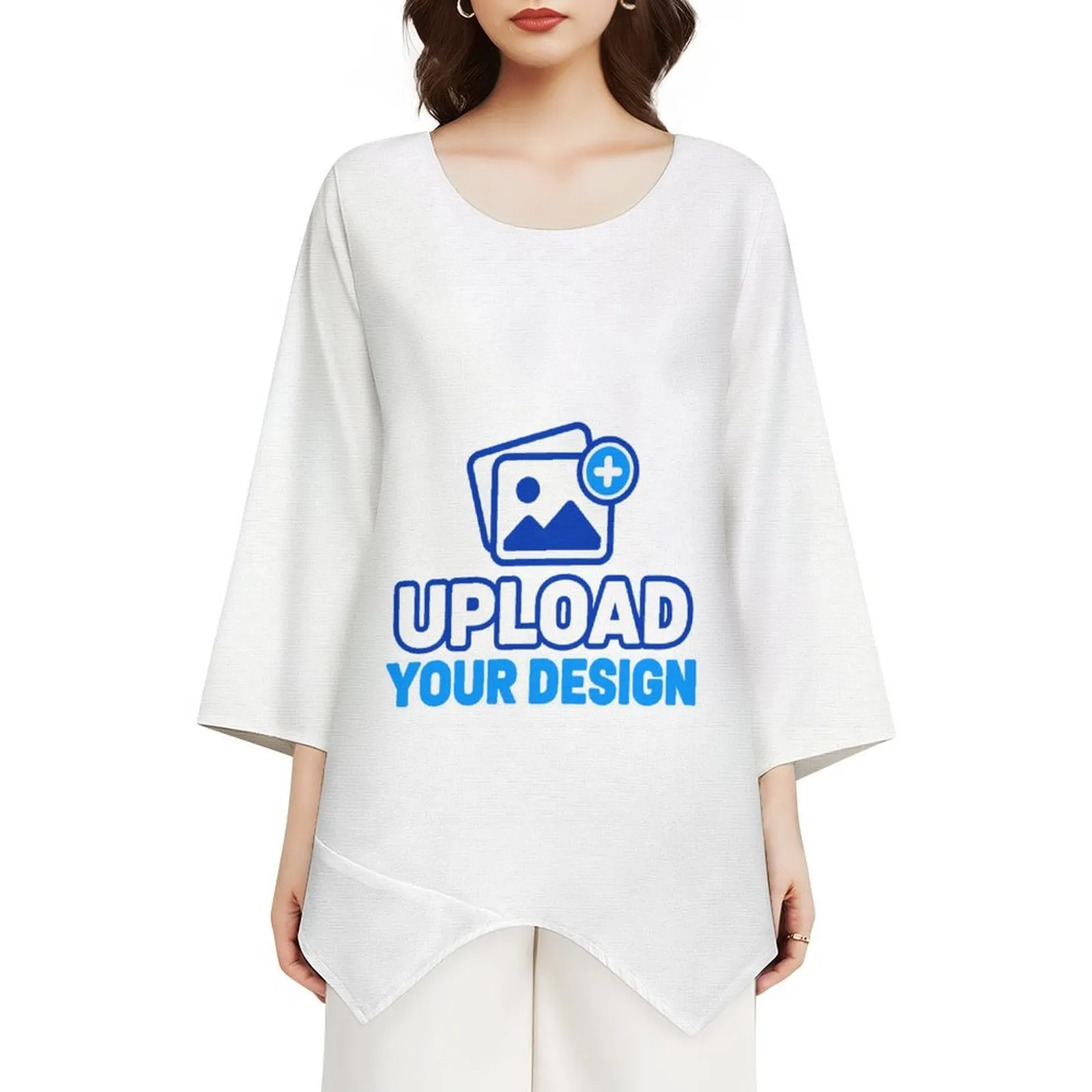 Women's Slub Linen-Look Long-Sleeve Top custom product image 5