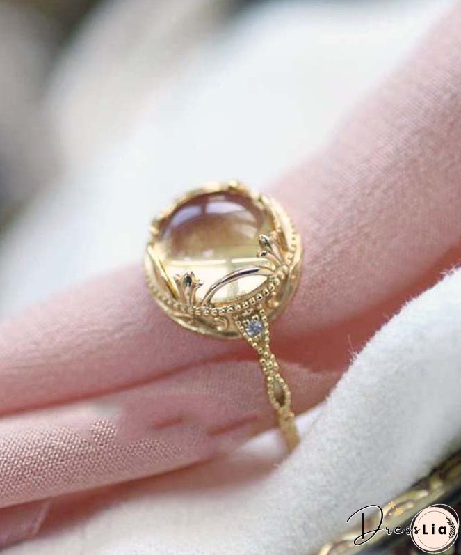 Original Design Gold Sterling Silver Overgild Zircon Crystal Rings