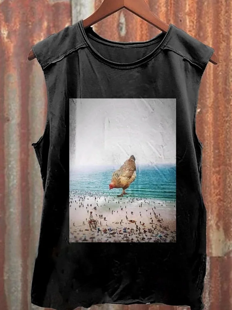 Chicken Print Tank Top