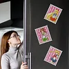 (3pcs)Sailor Moon Partial Counted Cross Stitch Fridge Magnet Kit 14CT 2-Strand 7x8cm Backstitch