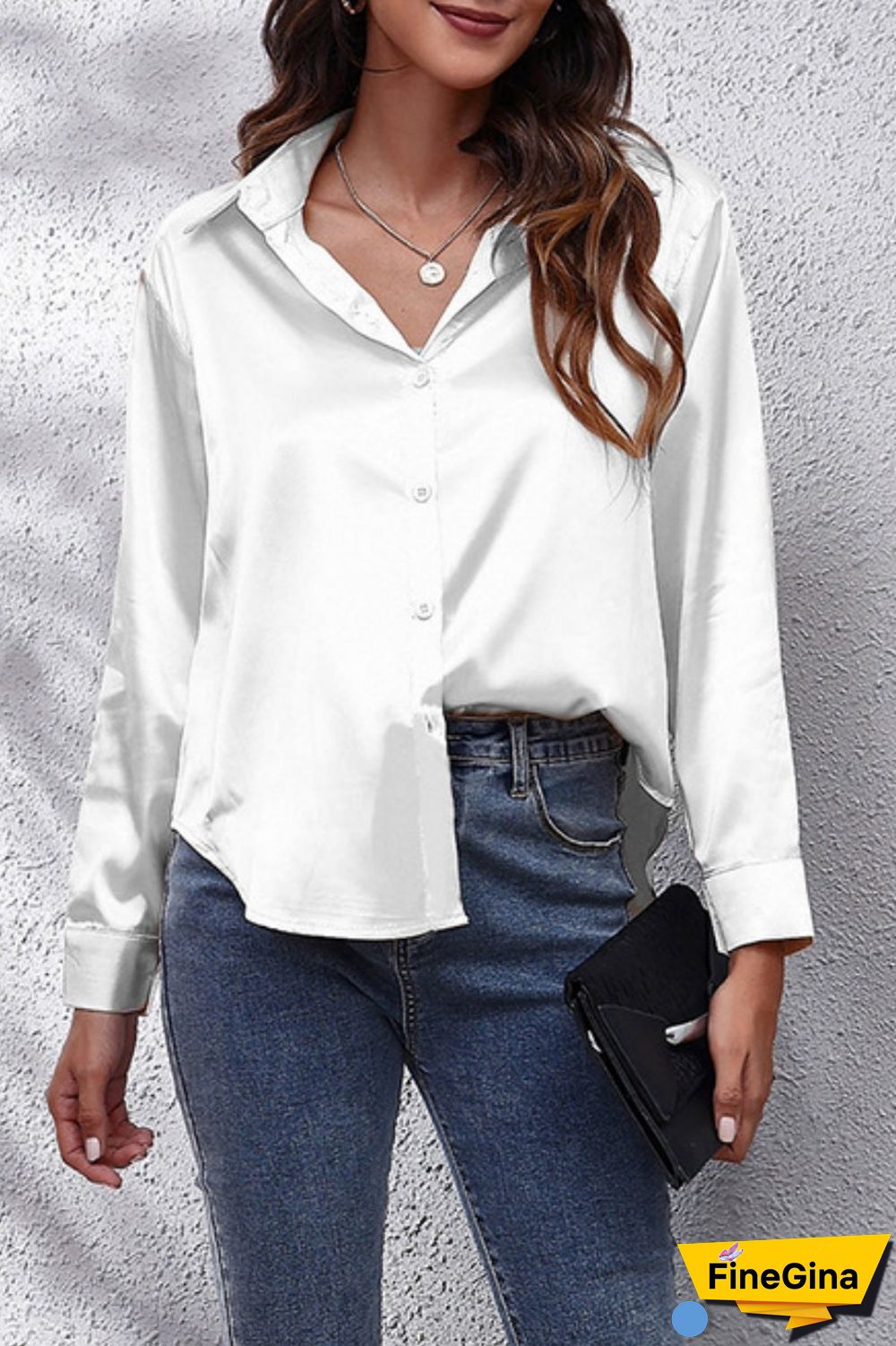 Green Casual Solid Basic Shirt Collar Tops
