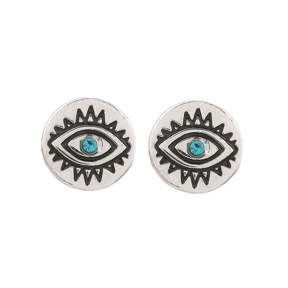   Evil Eye Design Geometric Vintage Women’s Ear Studs - Neojana