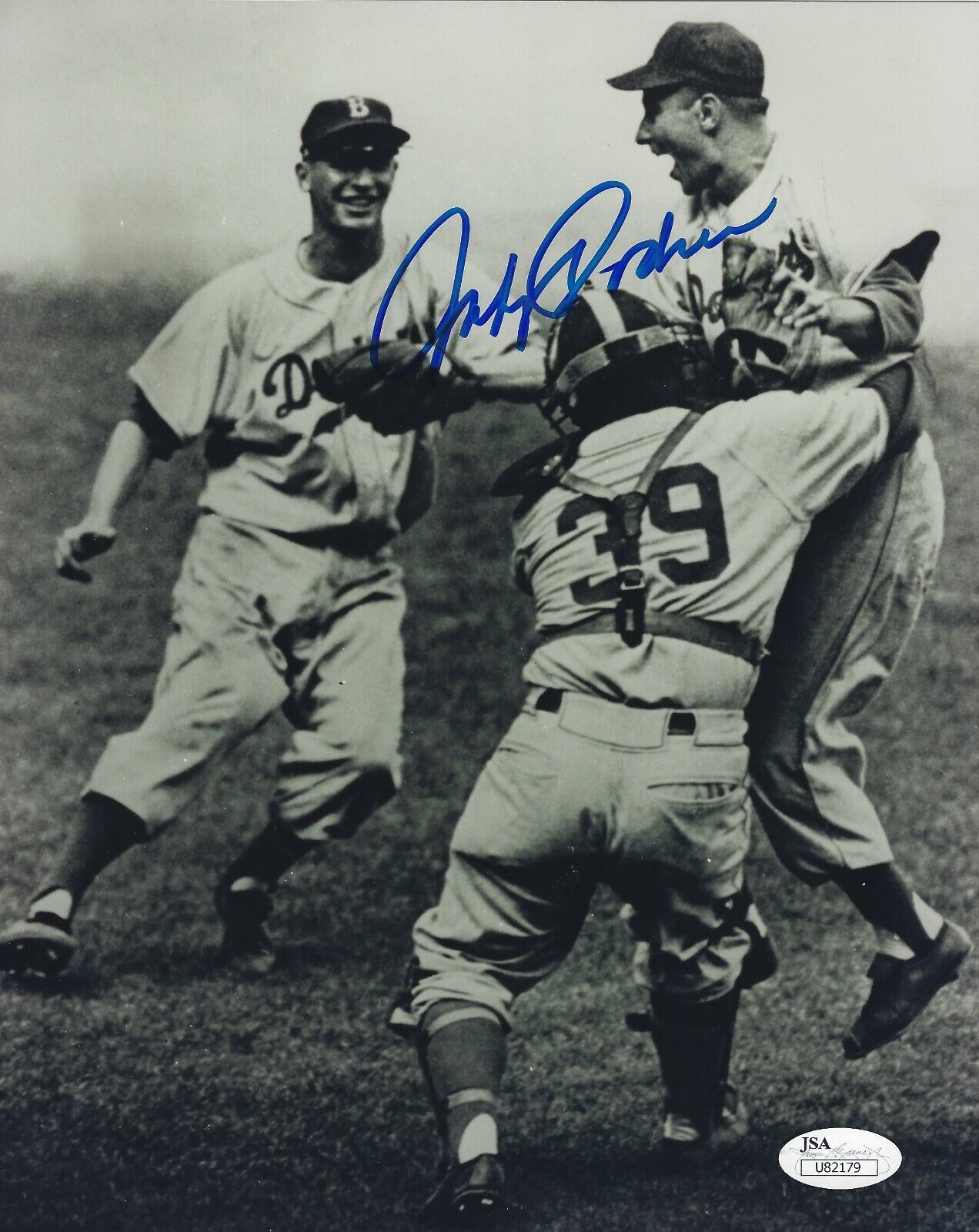 Autographed 8x10 JOHNNY PODRES Brooklyn Dodgers Photo Poster painting - JSA COA